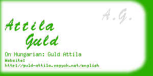 attila guld business card